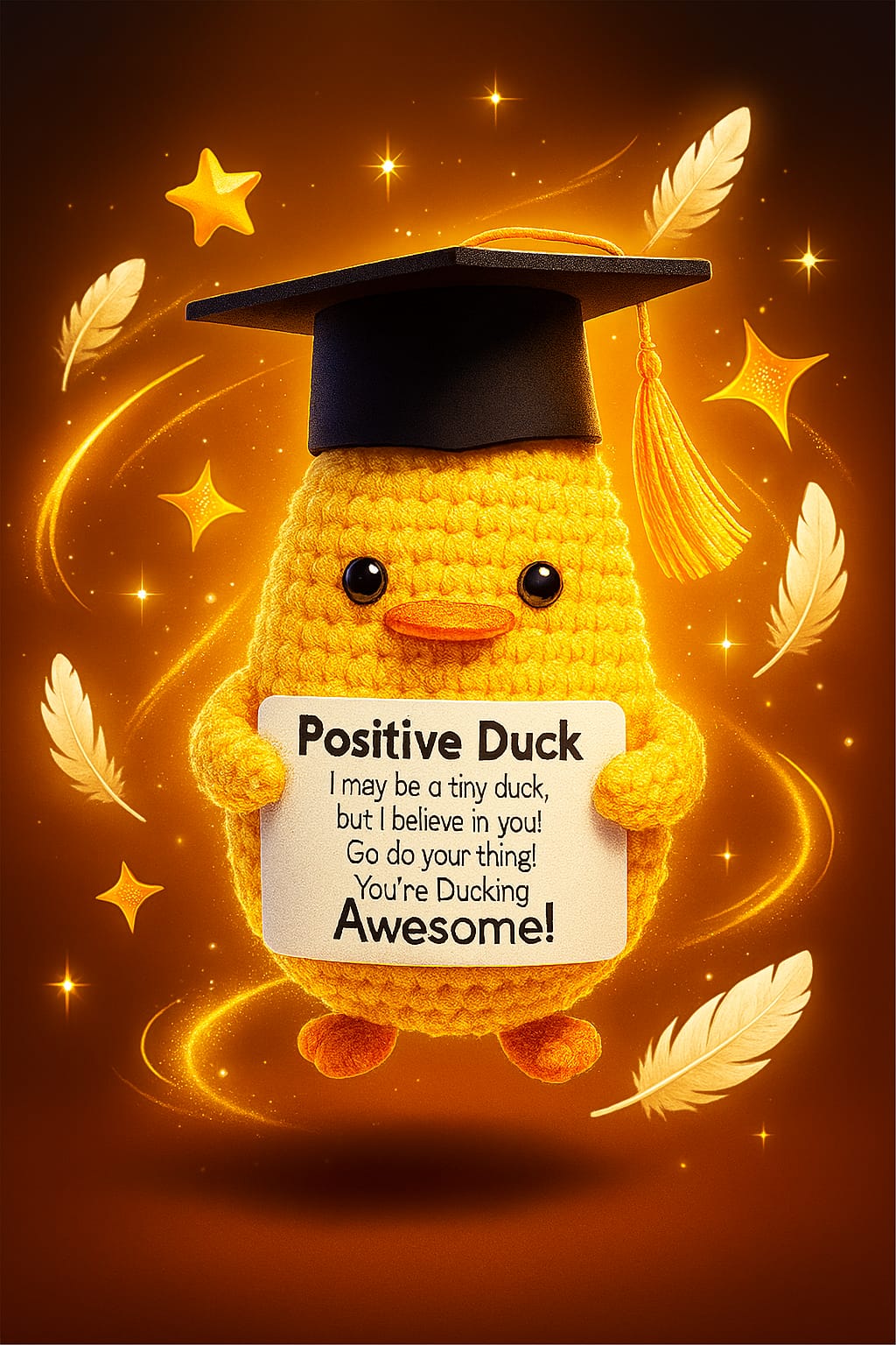 Peluche "Positive Duck" – Paperella Laureata