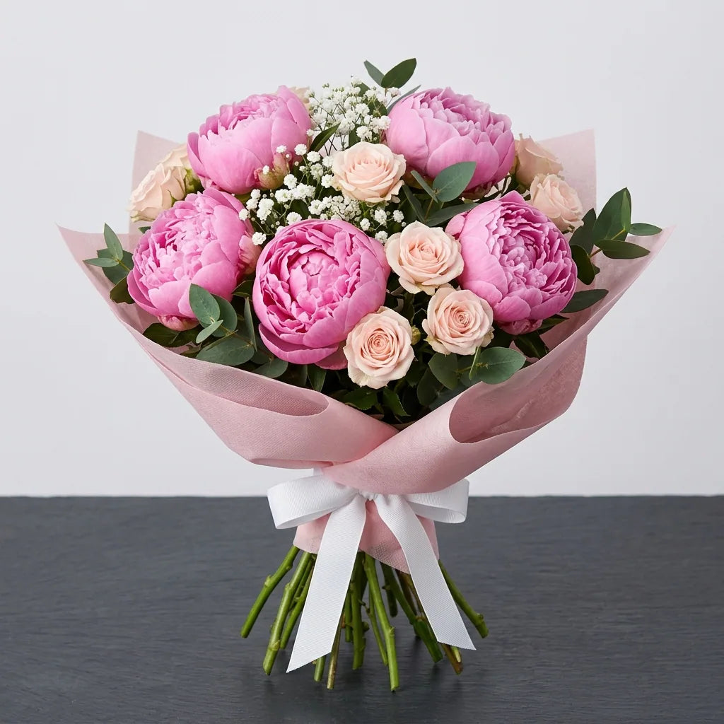 Blushing Peonies & Velvet Roses 🌸