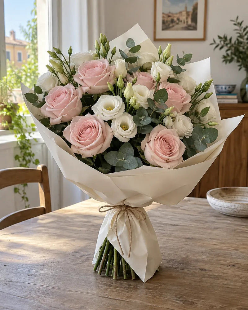 Un bouquet Florame prende forma tra petali e luce