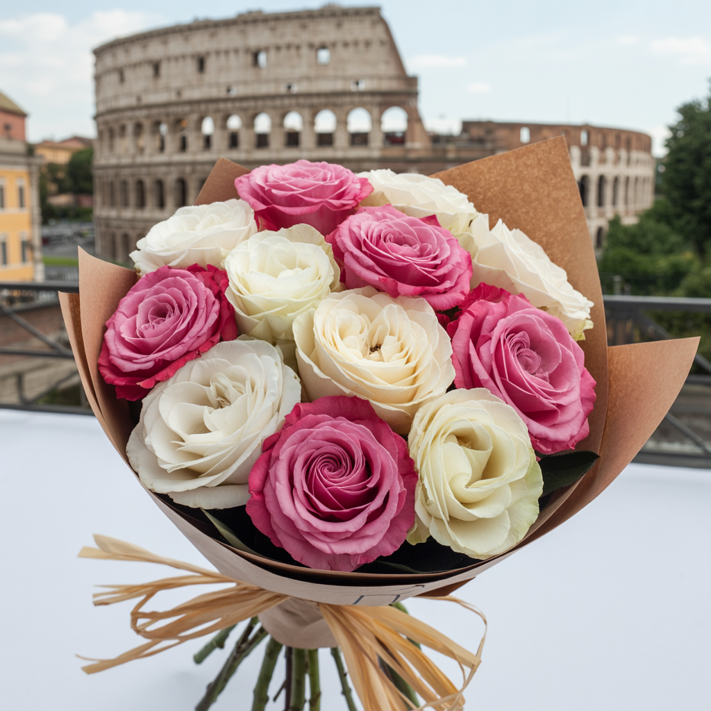 Amore e Purezza in un Abbraccio di Rose
